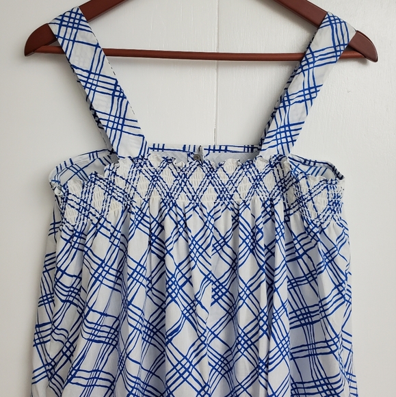 Vintage Models Coat Day Dress Blue & White Plaid Size 12  cr 60's - Picture 9 of 15